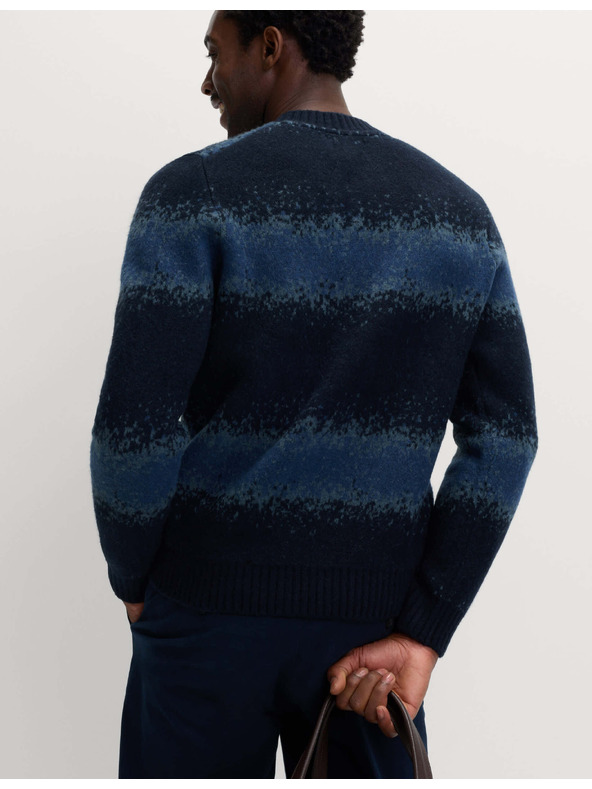 Marks & Spencer Szuperpuha ombré pulóver kerek nyakkivágással és gyapjúval Marks & Spencer kék