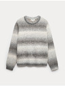 Marks & Spencer Csíkos ombré pulóver kerek nyakkivágással és gyapjúval Marks & Spencer szürke