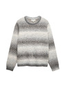 Marks & Spencer Csíkos ombré pulóver kerek nyakkivágással és gyapjúval Marks & Spencer szürke