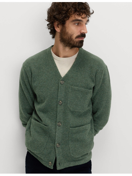 Marks & Spencer Kötött kardigán praktikus zsebekkel és gyapjúval Marks & Spencer zöld