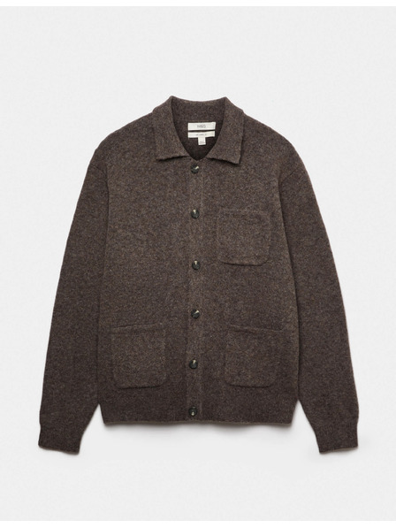 Marks & Spencer Puffit patenttal záródó kardigán utility stílusban Marks & Spencer barna