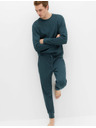Marks & Spencer Otthoni pulóver tiszta pamutból gofri textúrával Marks & Spencer kék