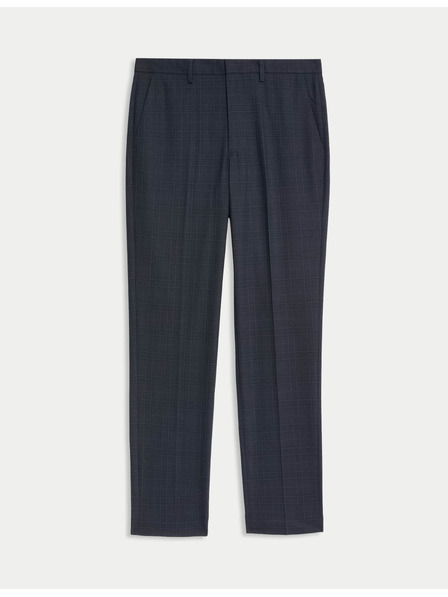 Marks & Spencer Kockás öltöny nadrág enyhén szűkített szabásban Marks & Spencer tengerészkék