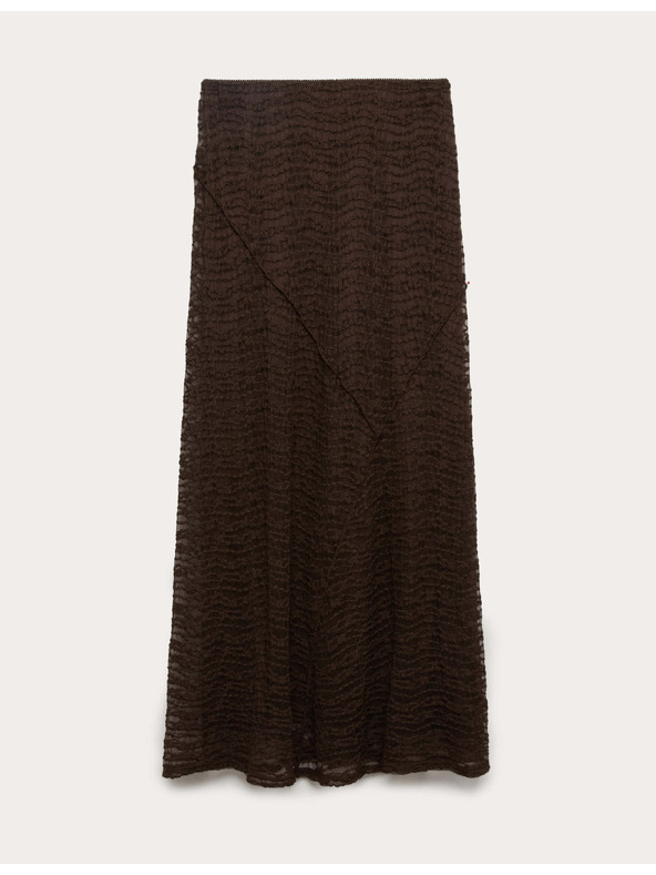 Marks & Spencer Jersey texturált egyenes rugalmas midaxi szoknya Marks & Spencer barna