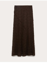 Marks & Spencer Jersey texturált egyenes rugalmas midaxi szoknya Marks & Spencer barna