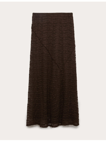 Marks & Spencer Jersey texturált egyenes rugalmas midaxi szoknya Marks & Spencer barna