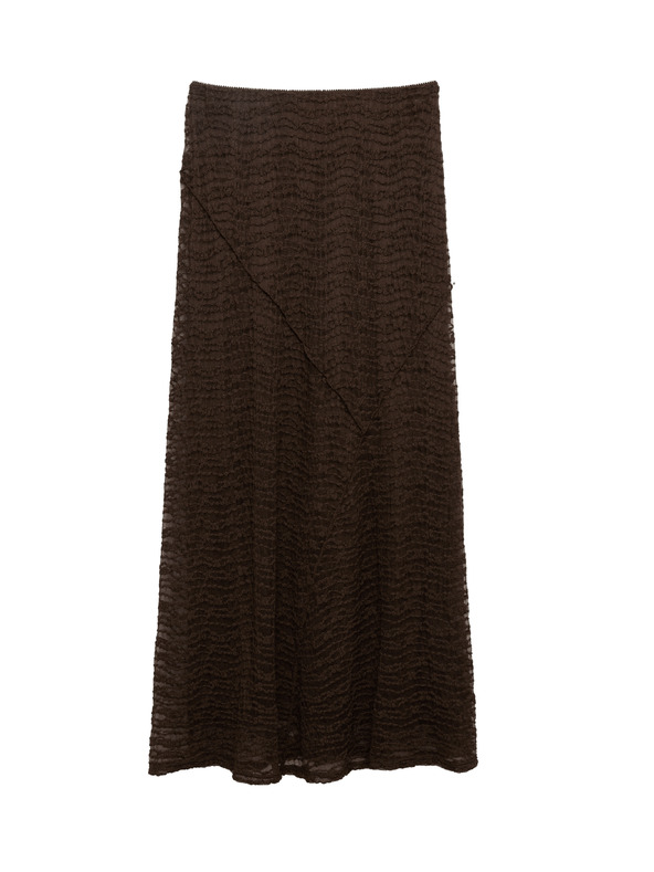 Marks & Spencer Jersey texturált egyenes rugalmas midaxi szoknya Marks & Spencer barna
