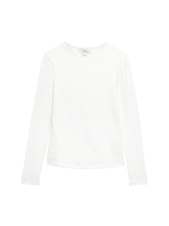 Marks & Spencer Felső ultrafinom anyagból Marks & Spencer fehér