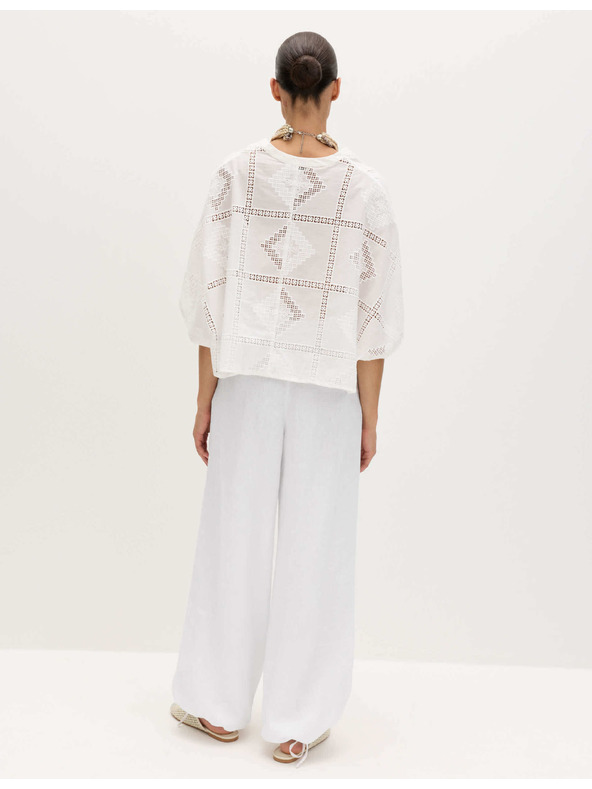 Marks & Spencer Lufi alakú nadrág tiszta linen Marks & Spencer fehér