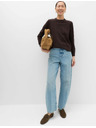 Marks & Spencer Marks & Spencer pulóver nyakrésszel légies fonálból, barna
