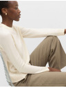 Marks & Spencer Magas nyakú pulóver légáramlatos fonalból Marks & Spencer krém