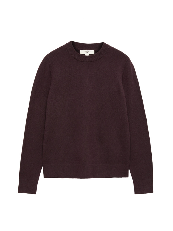 Marks & Spencer Magas nyakú pulóver légáramlatos fonalból Marks & Spencer lila
