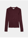 Marks & Spencer Testhez álló bordázott pulóver kerek nyakkivágással Marks & Spencer piros