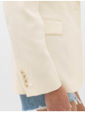 Marks & Spencer Egysoros, enyhén szűkített szabású blazer Marks & Spencer krémszínű