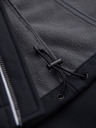 Ombre Clothing Férfi SOFTSHELL dzseki fleece béléssel és kapucnival – fekete V2 OM-JANP-0292 Ombre Clothing