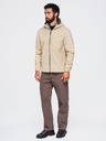 Ombre Clothing Férfi SOFTSHELL dzseki fleece béléssel és kapucnival – homokszínű V4 OM-JANP-0292 Ombre Clothing