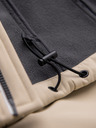 Ombre Clothing Férfi SOFTSHELL dzseki fleece béléssel és kapucnival – homokszínű V4 OM-JANP-0292 Ombre Clothing