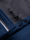 Ombre Clothing Férfi SOFTSHELL dzseki fleece béléssel és kapucnival – sötétkék V5 OM-JANP-0292 Ombre Clothing
