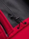 Ombre Clothing Férfi SOFTSHELL dzseki fleece béléssel és kapucnival – piros V6 OM-JANP-0292 Ombre Clothing