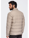 Ombre Clothing Férfi steppelt ing dzseki klasszikus gallérral – fekete V1 OM-JALP-0256 Ombre Clothing