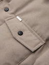 Ombre Clothing Férfi steppelt ing dzseki klasszikus gallérral – fekete V1 OM-JALP-0256 Ombre Clothing