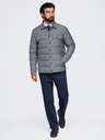 Ombre Clothing Steppelt férfi ing dzseki zsebekkel – szürke melír V2 OM-JALP-0256 Ombre Clothing
