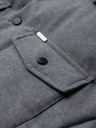 Ombre Clothing Steppelt férfi ing dzseki zsebekkel – szürke melír V2 OM-JALP-0256 Ombre Clothing