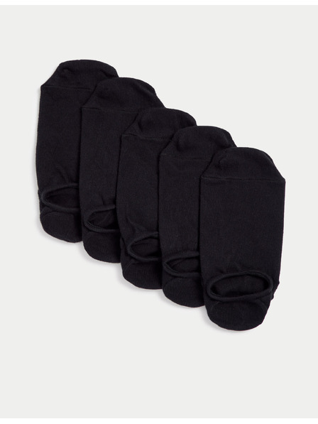 Marks & Spencer Trainer Liners™ rövid zokni Cool & Fresh™ technológiával, 5 pár csomagonként Marks & Spencer fekete