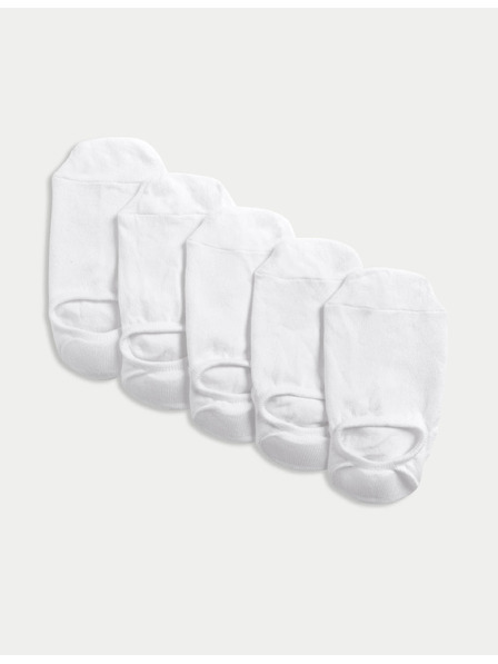 Marks & Spencer Trainer Liners™ rövid zokni Cool & Fresh™ technológiával, 5 pár csomagban Marks & Spencer fehér