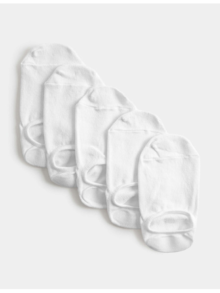 Marks & Spencer Trainer Liners™ rövid zokni Cool & Fresh™ technológiával, 5 pár csomagban Marks & Spencer fehér