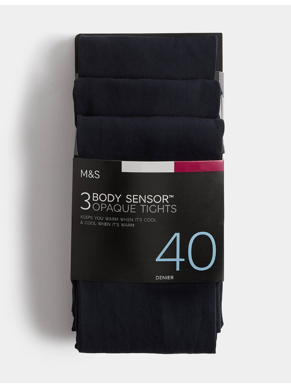 Marks & Spencer Body Sensor™ harisnyanadrág, 40 DEN, 3 db csomagolásban Marks & Spencer sötétkék