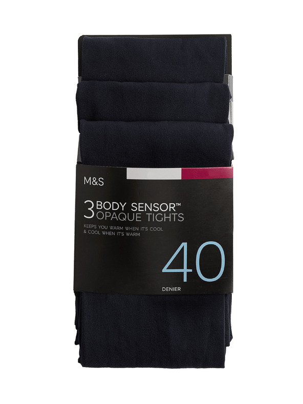 Marks & Spencer Body Sensor™ harisnyanadrág, 40 DEN, 3 db csomagolásban Marks & Spencer sötétkék