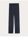 Marks & Spencer Jersey egyenes szárú stretch nadrág Marks & Spencer tengerészkék