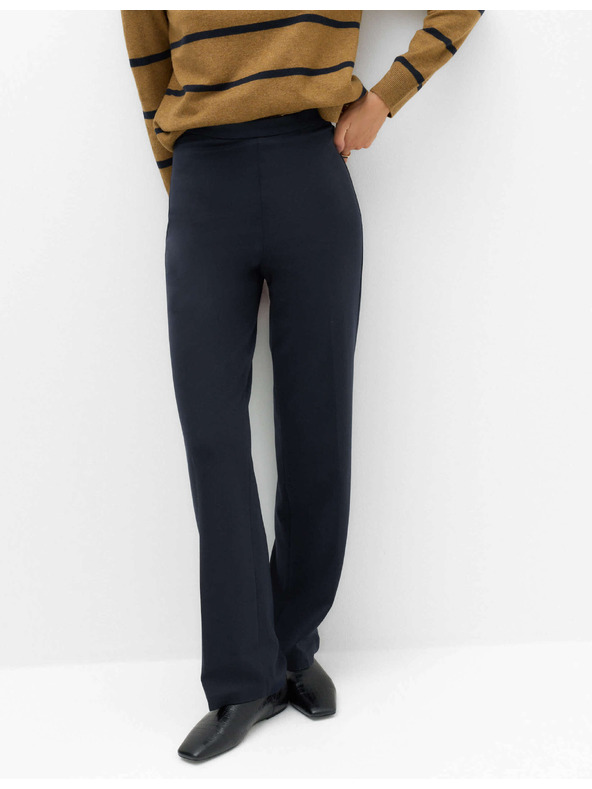 Marks & Spencer Jersey egyenes szárú stretch nadrág Marks & Spencer tengerészkék
