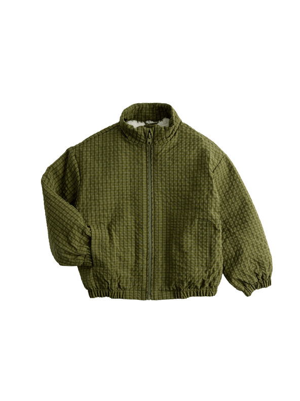 Marks & Spencer Kockás bomber dzseki műszőrme béléssel (2–8 év) Marks & Spencer zöld