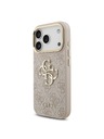 Guess Guess PU Leather 4G Metal Logo Gold Frame Hátlap iPhone 18 Pro-hoz Pink