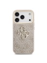 Guess Guess PU Leather 4G Metal Logo Gold Frame Hátlap iPhone 18 Pro-hoz Pink