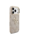 Guess Guess PU Leather 4G Metal Logo Gold Frame Hátlap iPhone 18 Pro-hoz Pink