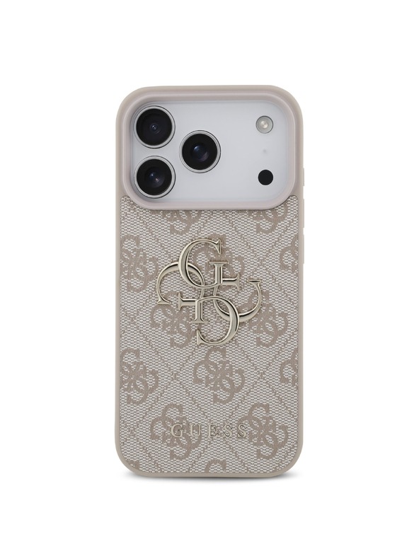 Guess Guess PU 4G Metal Logo Hátlap iPhone 18 Pro-hoz Pink