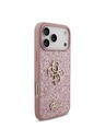 Guess Guess PU Fixed Glitter 4G Metal Logo Hátlap iPhone 18 Pro Max Pink