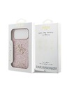 Guess Guess PU Fixed Glitter 4G Metal Logo Hátlap iPhone 18 Pro Max Pink