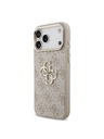 Guess Guess PU Leather 4G Metal Logo Gold Frame Hátlap iPhone 18 Pro Max Pink