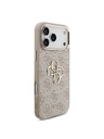 Guess Guess PU Leather 4G Metal Logo Gold Frame Hátlap iPhone 18 Pro Max Pink