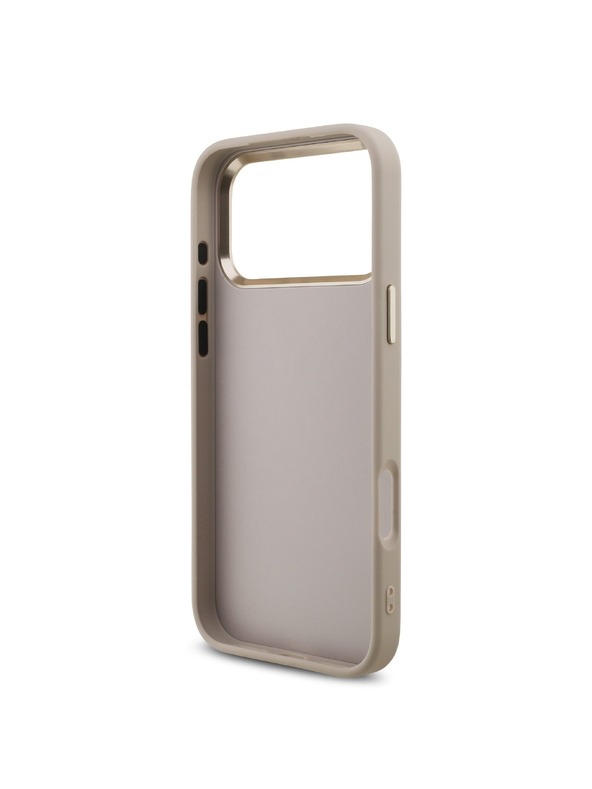Guess Guess PU Leather 4G Metal Logo Gold Frame Hátlap iPhone 18 Pro Max Pink