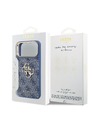 Guess Guess PU Leather 4G Metal Logo Gold Frame Hátlap iPhone 18 Pro Max Blue