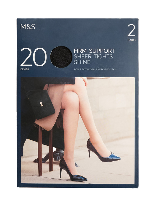 Marks & Spencer Finom harisnyanadrág erős támasztással 20 DEN, 2 pár Marks & Spencer fekete