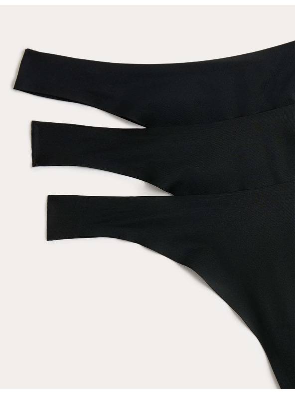Marks & Spencer 3 db csomag láthatatlan Body Invisibles™ tanga hátul nagyobb mint elöl, VPL nélkül Marks & Spencer fekete