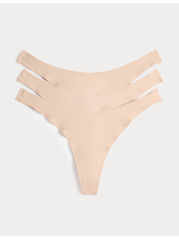 Marks & Spencer 3 db csomag láthatatlan Body Invisibles™ tanga hátul nagyobb mint elöl, VPL nélkül Marks & Spencer bézs
