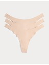 Marks & Spencer 3 db csomag láthatatlan Body Invisibles™ tanga hátul nagyobb mint elöl, VPL nélkül Marks & Spencer bézs