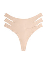Marks & Spencer 3 db csomag láthatatlan Body Invisibles™ tanga hátul nagyobb mint elöl, VPL nélkül Marks & Spencer bézs